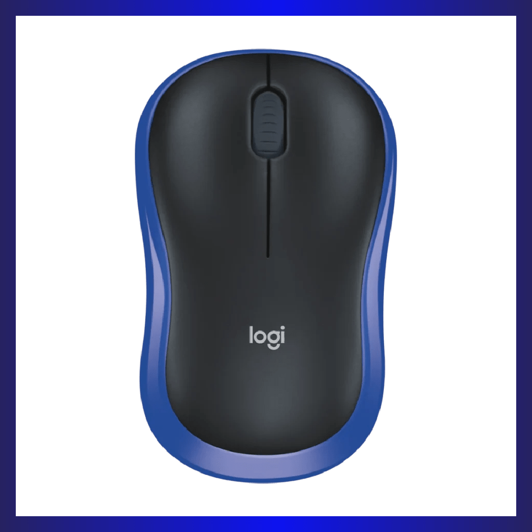 Logitech M185 Wireless Mouse (Black/Blue) | GigaHertz