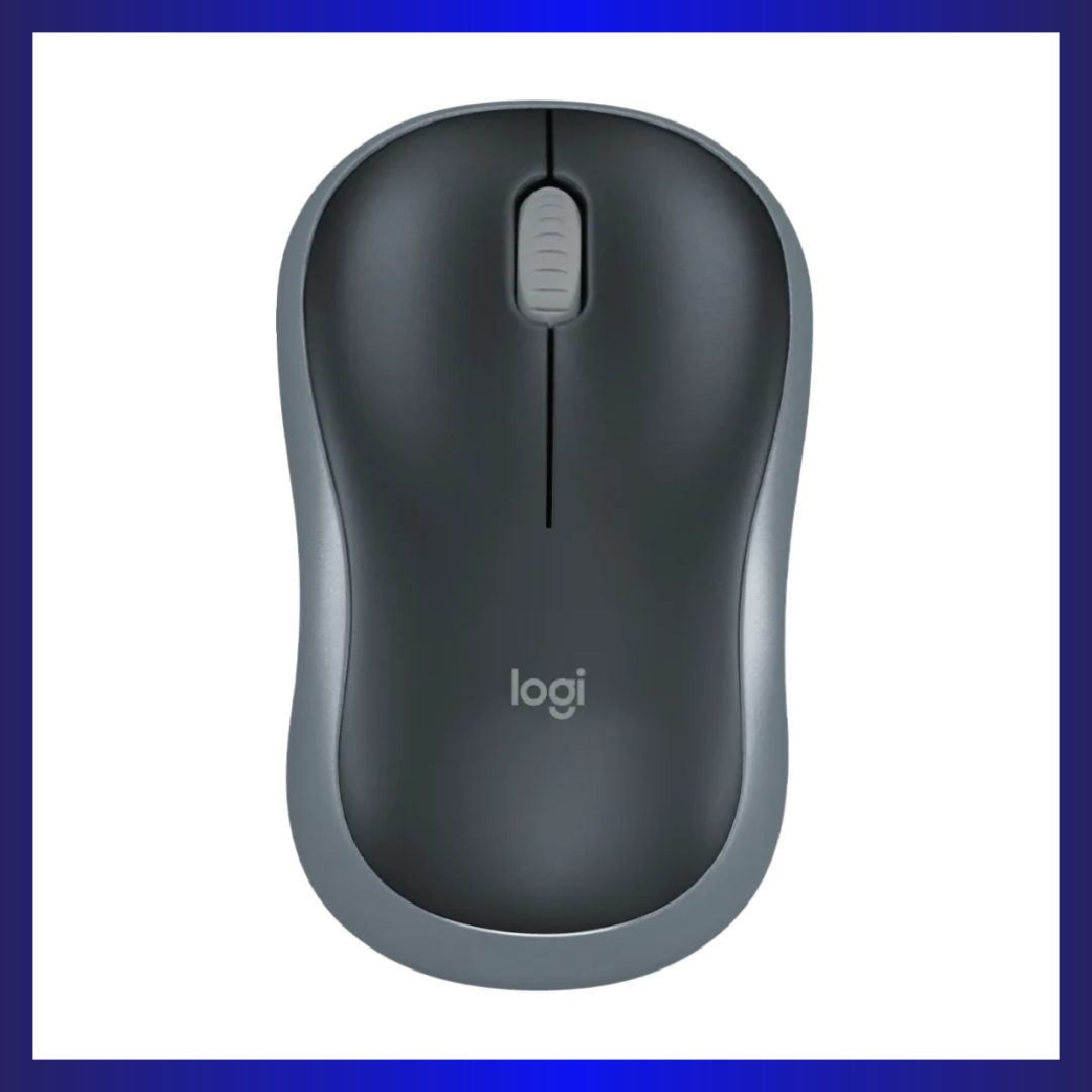 Logitech M185 Wireless Mouse (Black/Gray)