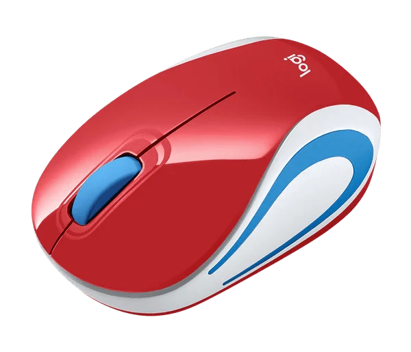 Logitech M187 Mini Wireless Mouse (Red)
