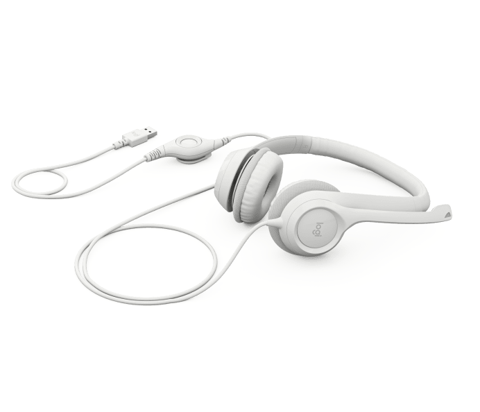 Logitech H390 USB Computer Headset (White)