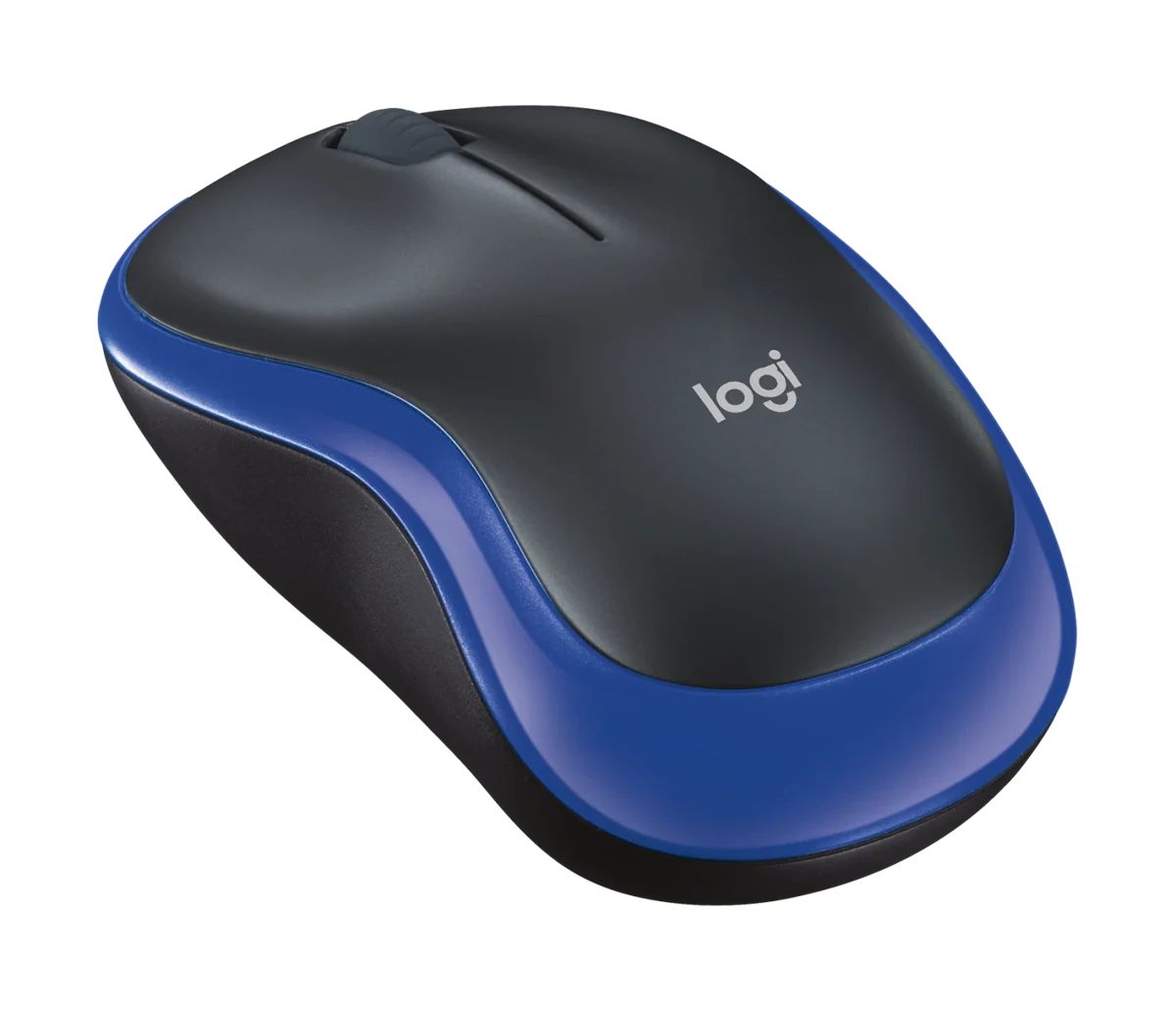 Logitech M185 Wireless Mouse (Black/Blue)