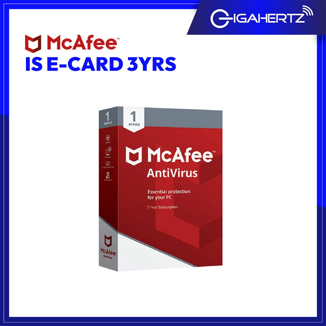 McAFEE IS e - CARD 3YRS | Gigahertz