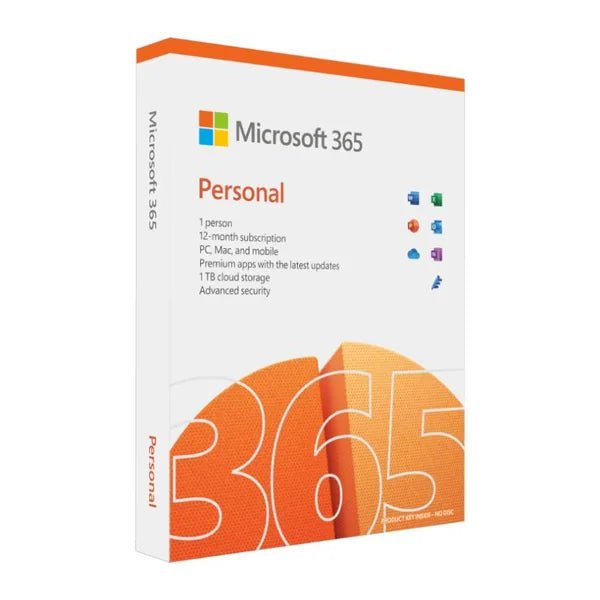 Microsoft M365 Personal English APAC EM Subscr 1YR Medialess P8 - Posa Card | GigaHertz