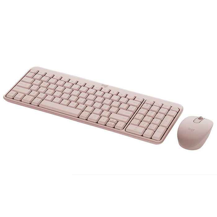 Logitech MK250 Compact Bluetooth Wireless Keyboard & Mouse Combo | Built-in Numpad | 1000 DPI | Multi-OS | 12-Month Battery | Rose