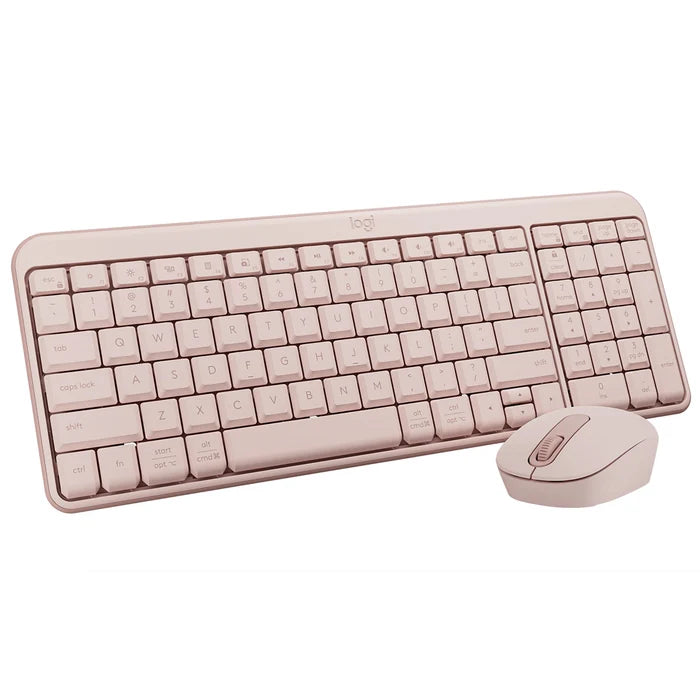 Logitech MK250 Compact Bluetooth Wireless Keyboard & Mouse Combo | Built-in Numpad | 1000 DPI | Multi-OS | 12-Month Battery | Rose