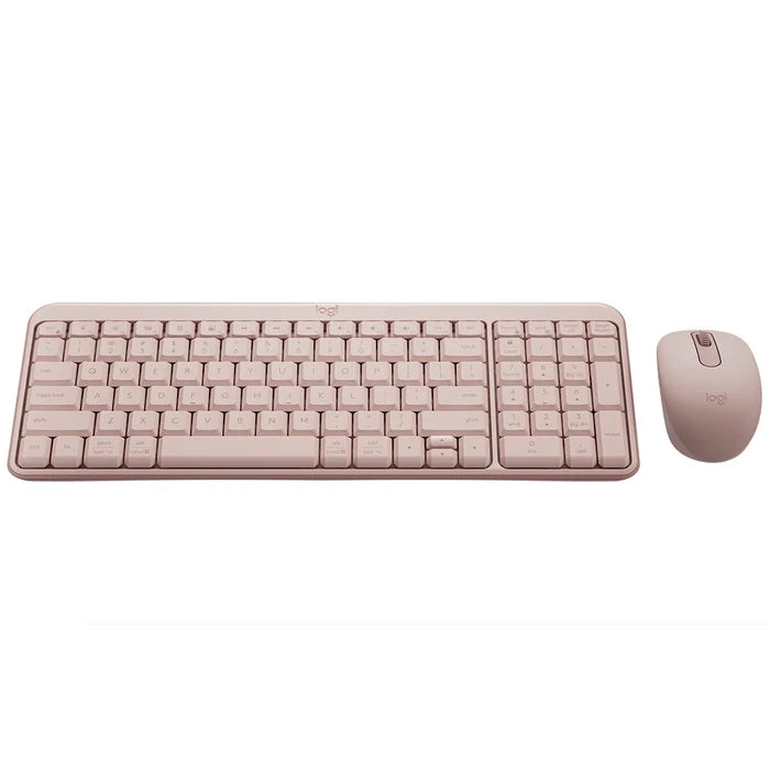 Logitech MK250 Compact Bluetooth Wireless Keyboard & Mouse Combo | Built-in Numpad | 1000 DPI | Multi-OS | 12-Month Battery | Rose