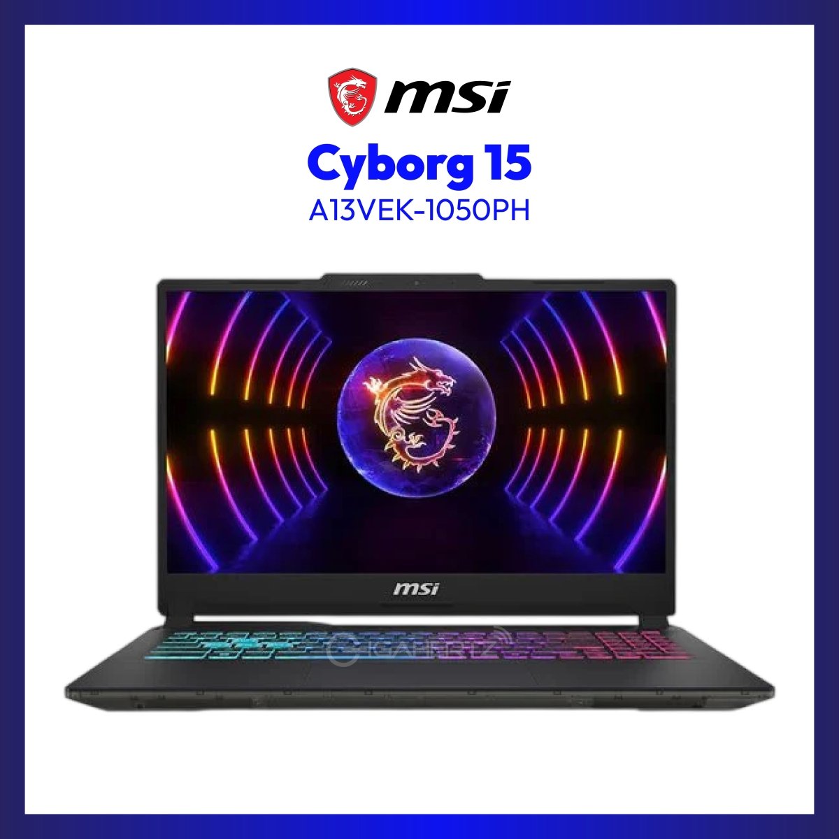 MSI Cyborg 15 A13VEK-1050PH Gaming Laptop | 15.6" FHD | i7-13620H | GeForce RTX 4050 | 8GB RAM | 512GB SSD | WIN 11 | GigaHertz