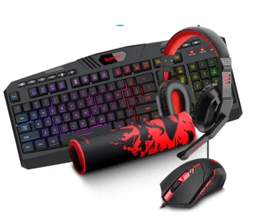 Redragon Gaming Essentials 4 in 1 Set (Keyboard/Mouse/Mousepad/Headset) (S101 - BA - 2) | Gigahertz