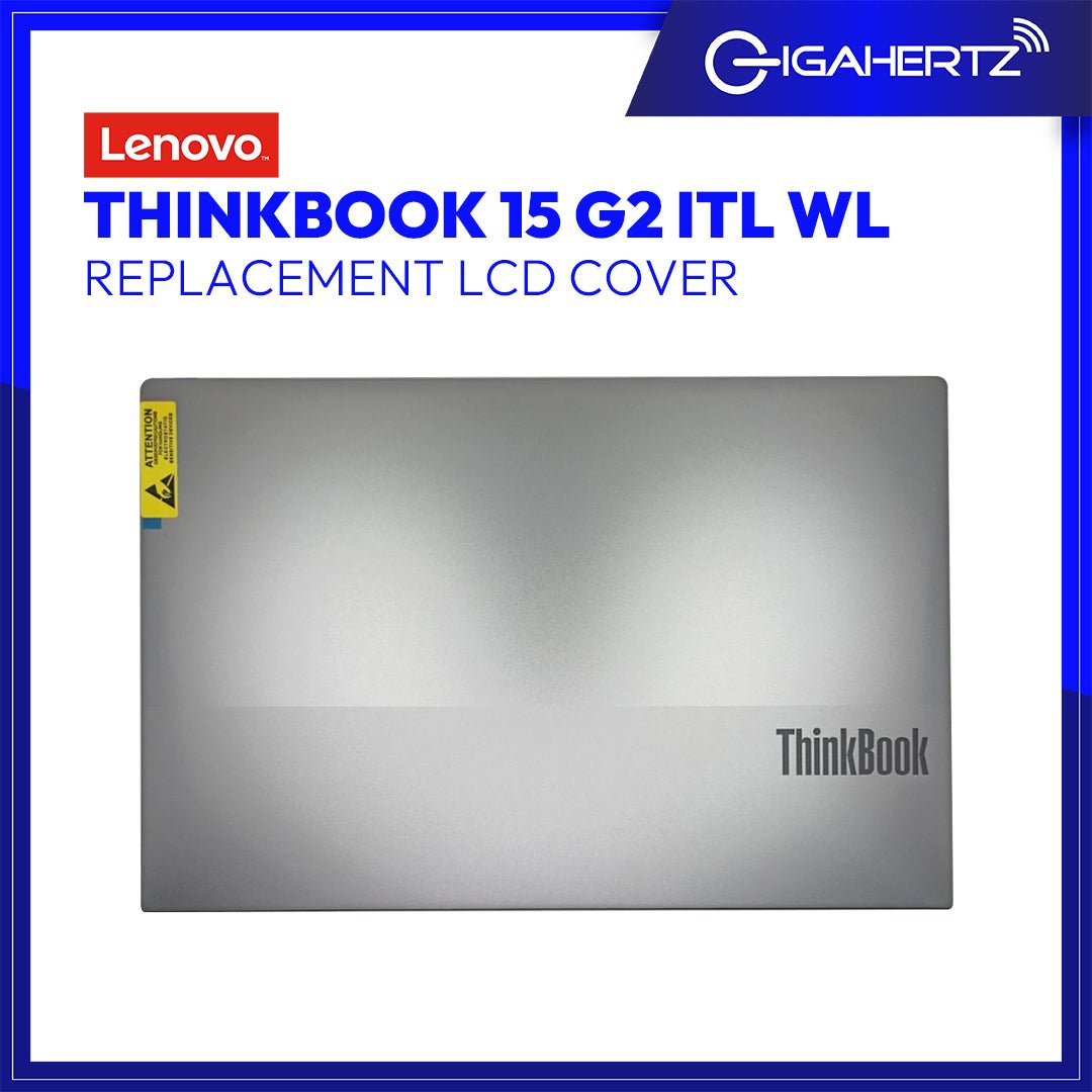 Genuine Lenovo ThinkBook 15 G2 / G3 LCD Back Cover – Silver Gray, No Antenna (5CB1B34808, 5CB1B34809)