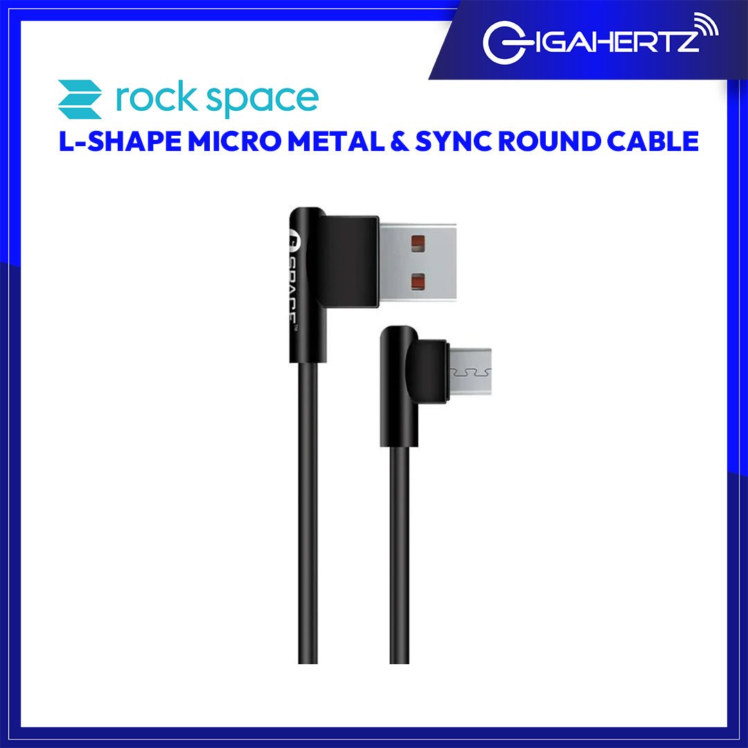 Rock Space L-Shape Micro Metal & Sync Round Cable | GigaHertz