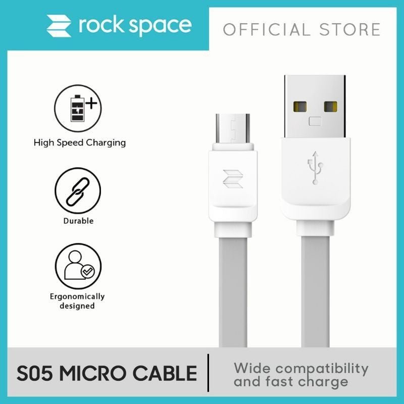 Rockspace S05 Micro USB Flat Cable (2.0 MAH) | Gigahertz