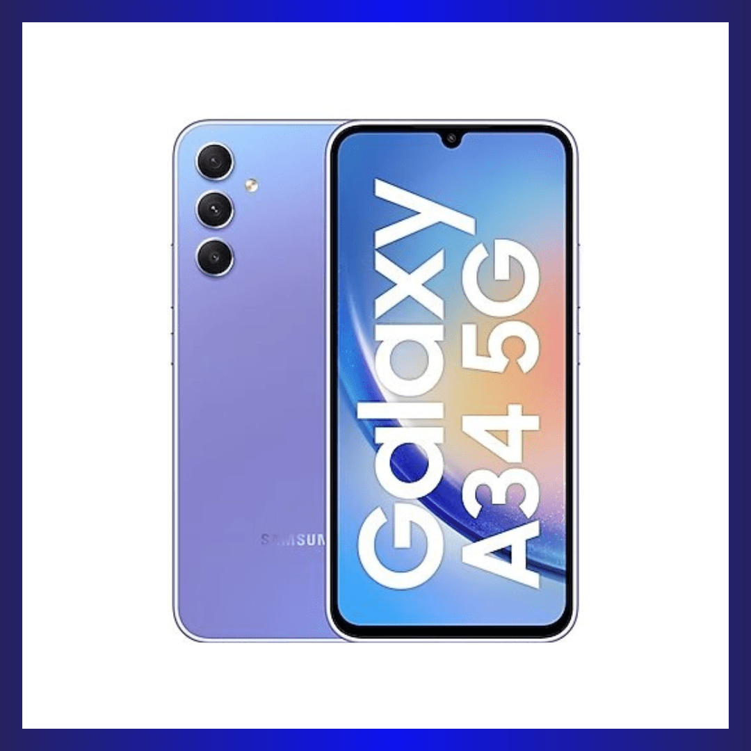 Samsung Galaxy A34 5G (8GB+256GB) | 6.6" 120Hz Super AMOLED | Octa-Core Processor | 48MP OIS Camera | 5000mAh Battery | Violet | GigaHertz
