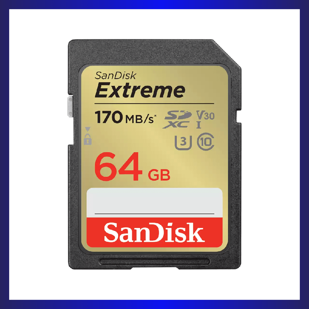 SanDisk Extreme 64GB SD UHS-I Card | GigaHertz