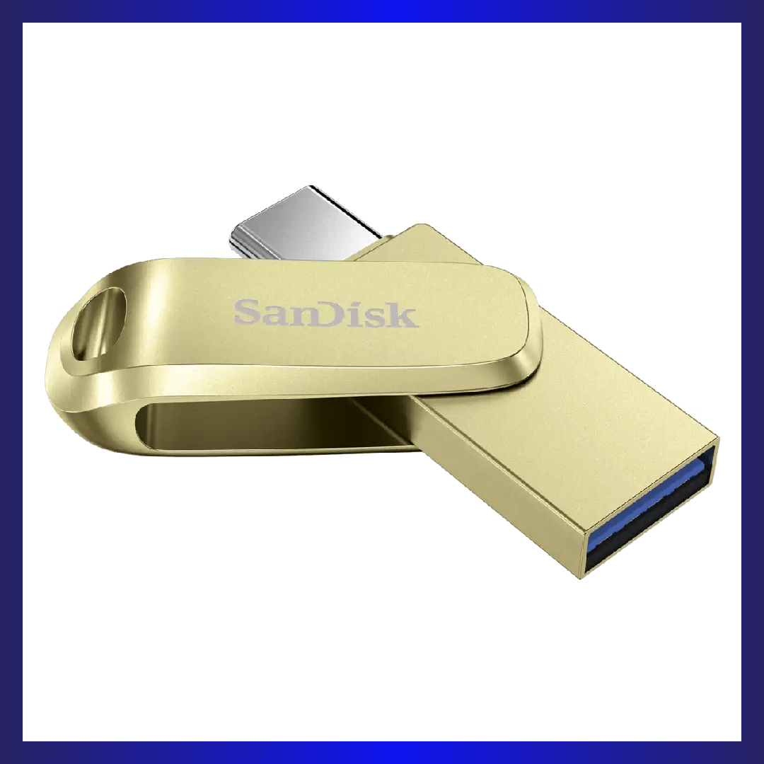 SanDisk Ultra Dual Drive Luxe 128GB USB Type-C Flash Drive (Gold) | GigaHertz