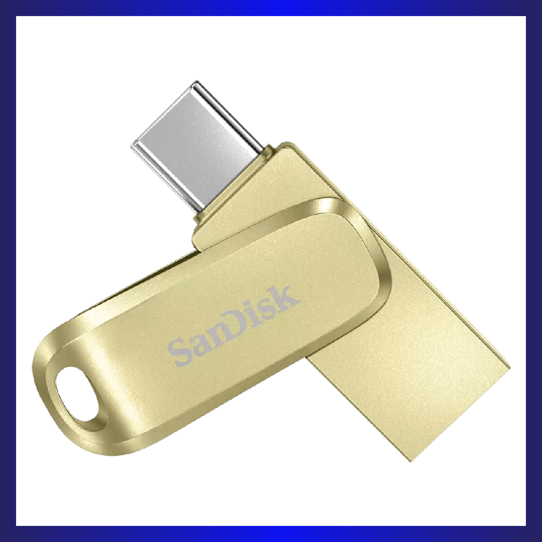 SanDisk Ultra Dual Drive Luxe 128GB USB Type-C Flash Drive (Gold) | GigaHertz