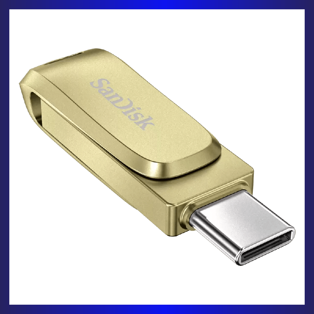 SanDisk Ultra Dual Drive Luxe 128GB USB Type-C Flash Drive (Gold) | GigaHertz