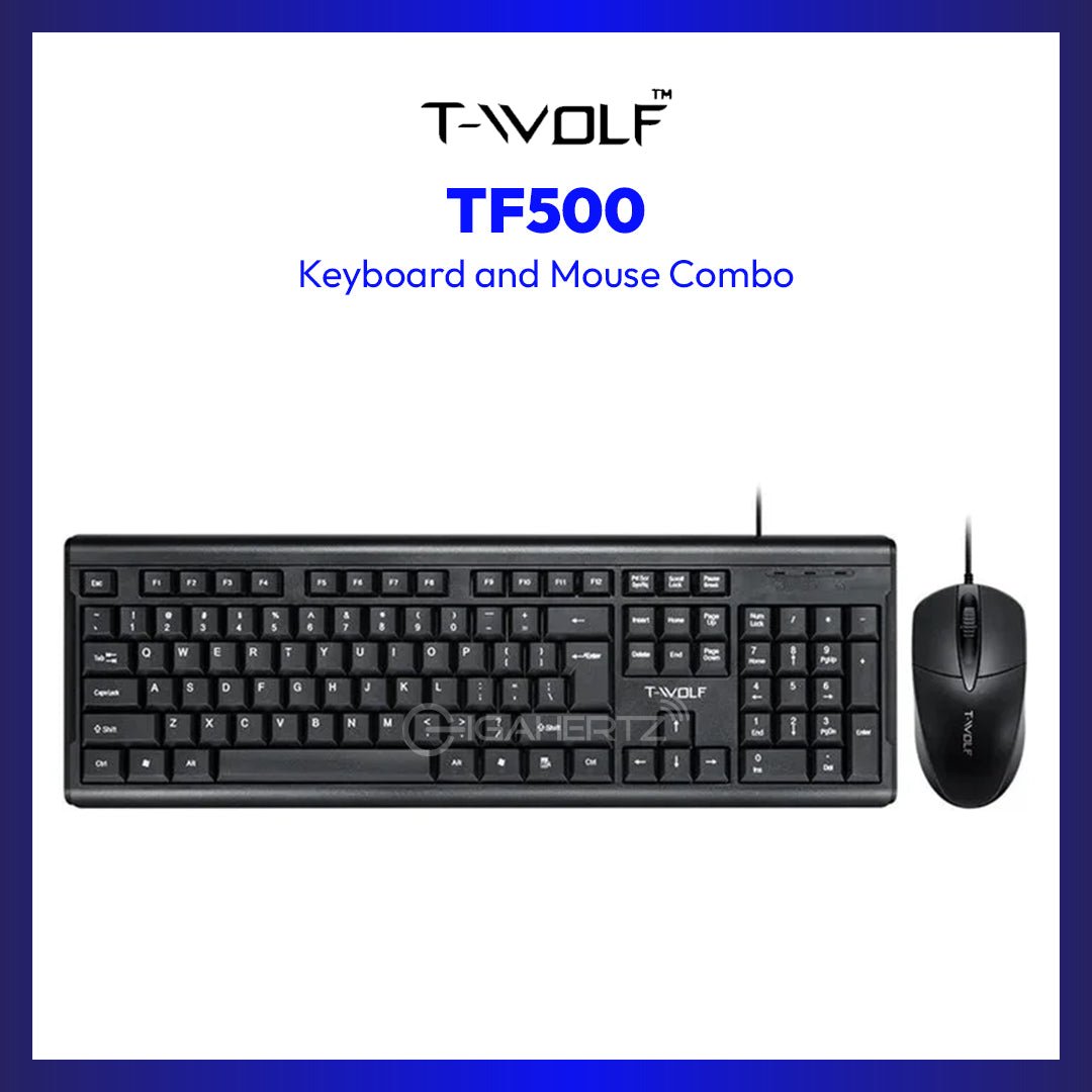 T-WOLF TF500 Keyboard and Mouse Combo USB Wired | GigaHertz