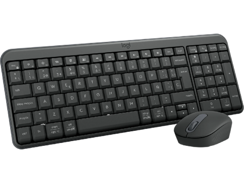 Logitech MK250 Compact Bluetooth Wireless Keyboard & Mouse Combo | Built-in Numpad | 1000 DPI | Multi-OS | 12-Month Battery | Graphite