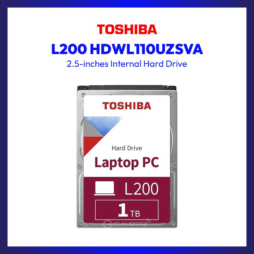 Toshiba L200 Mobile 2.5" 7mm 1TB SATA HDD 'Bulk' (HDWL110UZSVA) | GigaHertz