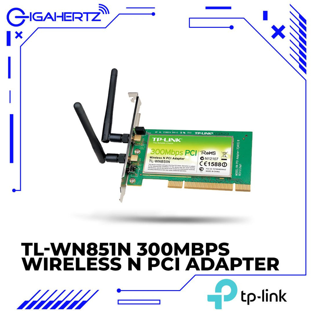 TP-Link WN851N 300Mbps Wireless N PCI Adapter | Gigahertz