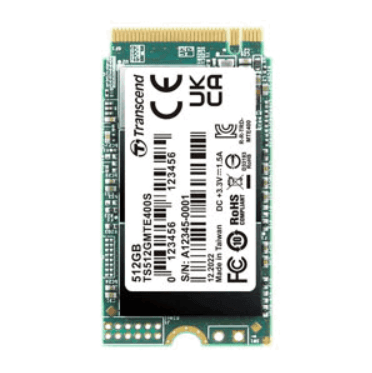 TRANSCEND 512GB M.2 2242 NVME PCIE SSD GEN3X4 3D TLC DRAM-LESS TS512GMTE400S | GigaHertz