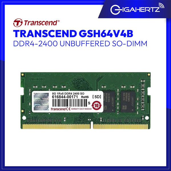 Transcend DDR4-2400 Unbuffered SO-DIMM GSH64V4B | Gigahertz