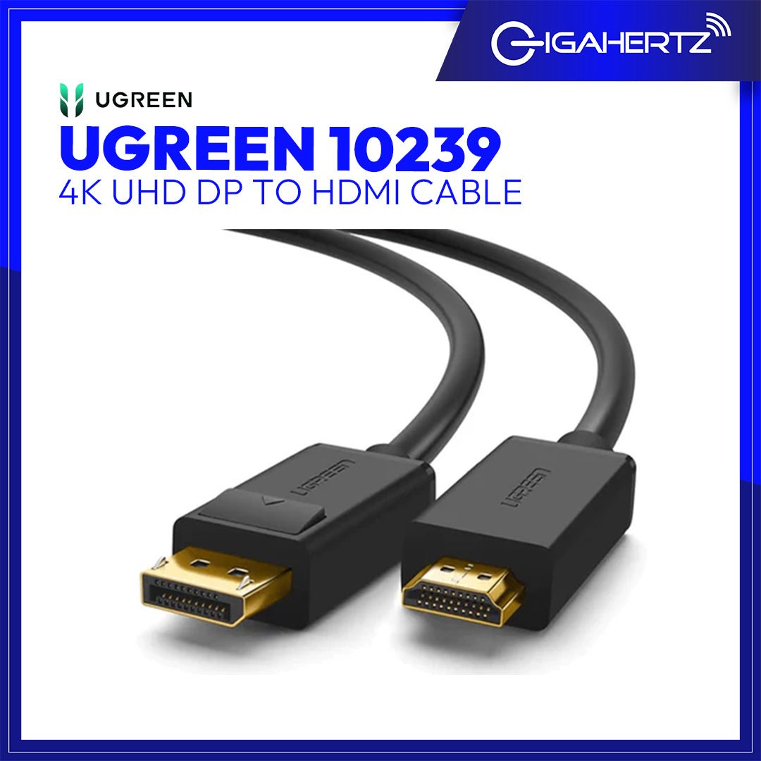 UGREEN 10239 4K UHD DP to HDMI Cable 1.5-Meters | GigaHertz