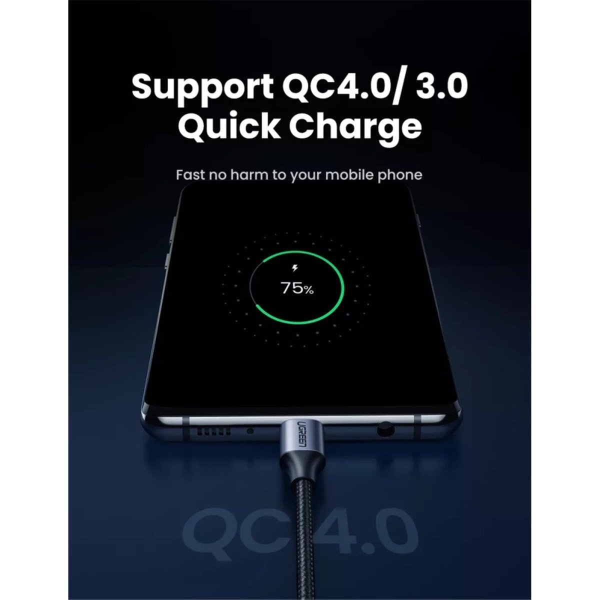 UGREEN 60W 1m USB-C To USB-C Data Cable (50150) | GigaHertz