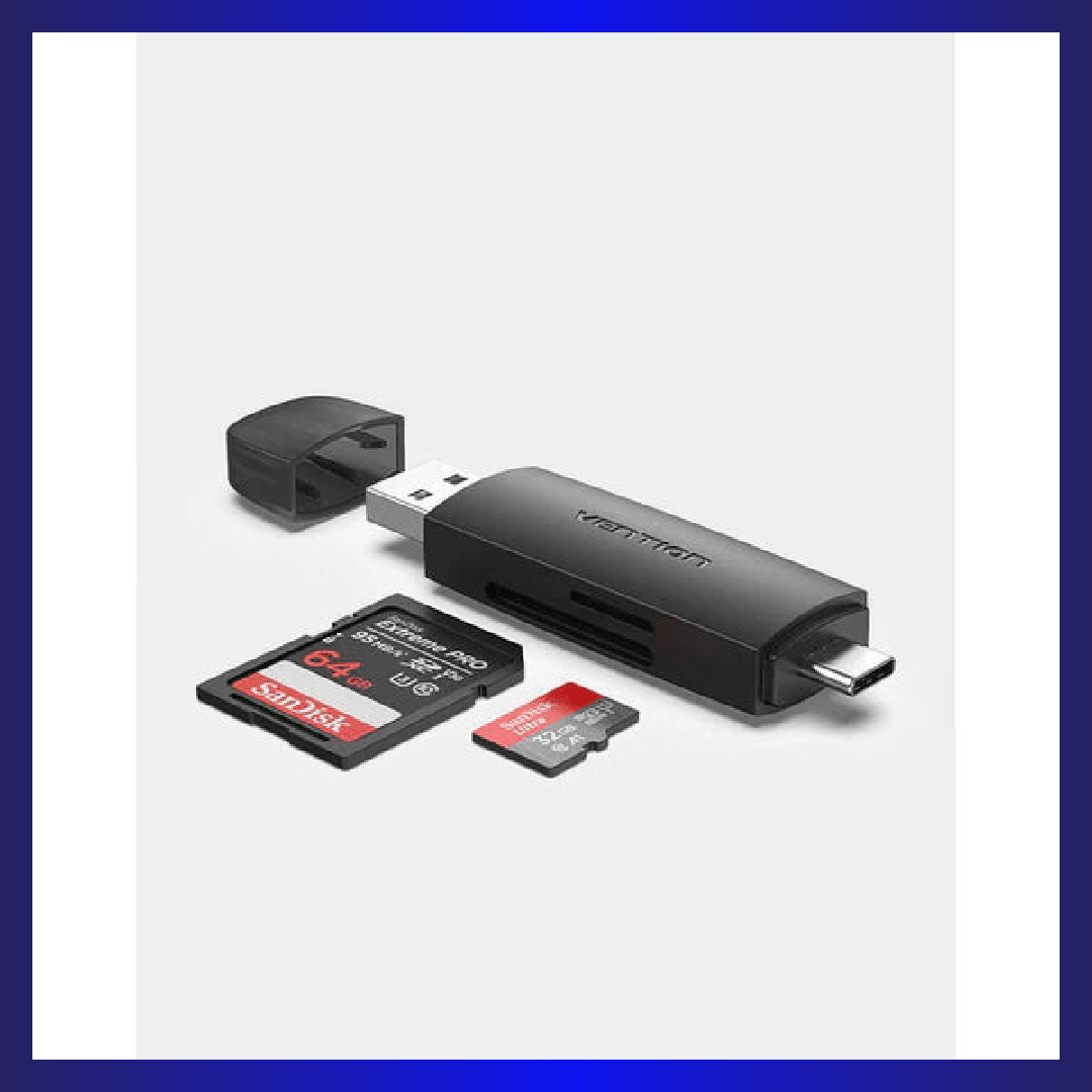Vention 2-in-1 Type-C and USB 3.0 SD & TF Card Reader (CLKB0) | GigaHertz