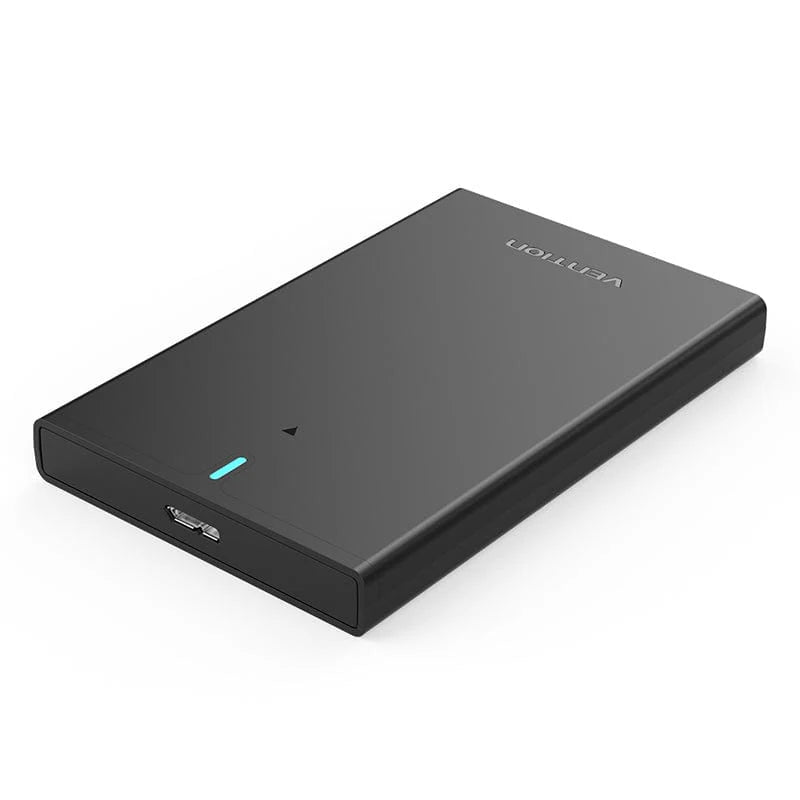Vention 2.5 Inch SATA Hard Drive Enclosure (USB 3.0 Micro - B) Black | GigaHertz