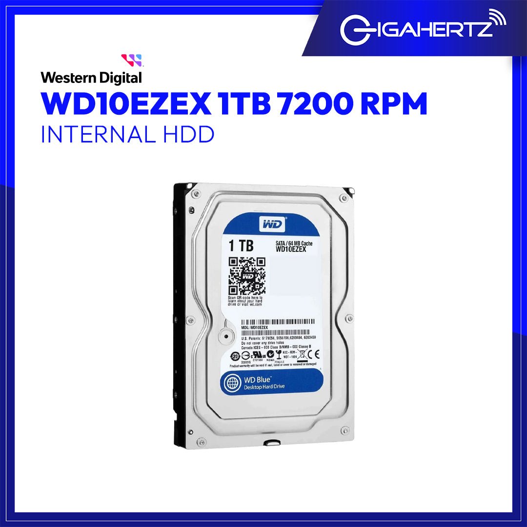 Western Digital WD10EZEX 1TB 7200 RPM Internal HDD | Gigahertz