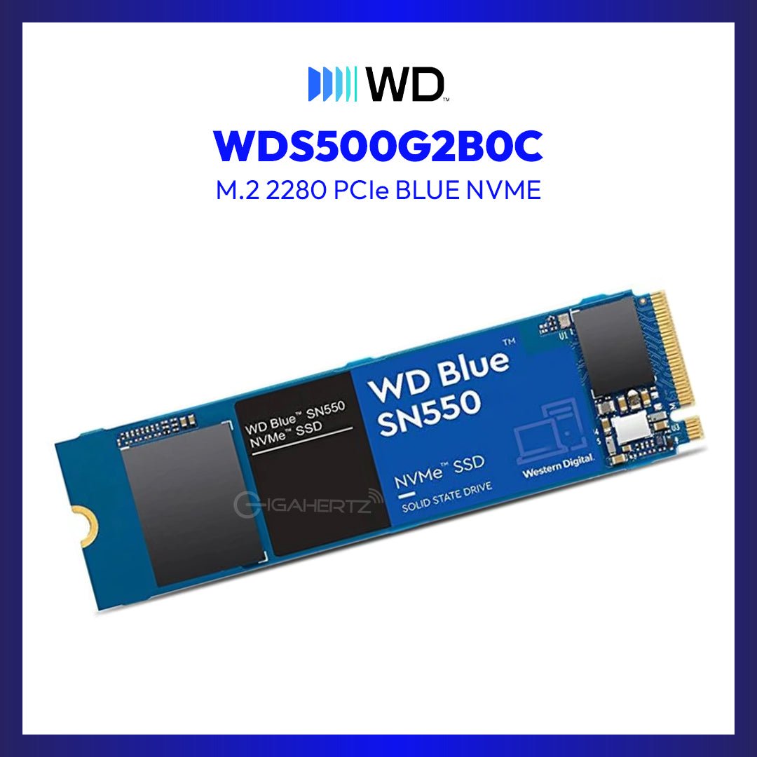 Western Digital WDS500G2B0C 500GB M.2 2280 PCIe BLUE NVME | GigaHertz