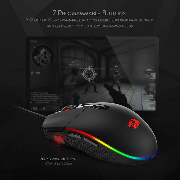 Redragon Invader Gaming Mouse (M719-RGB)
