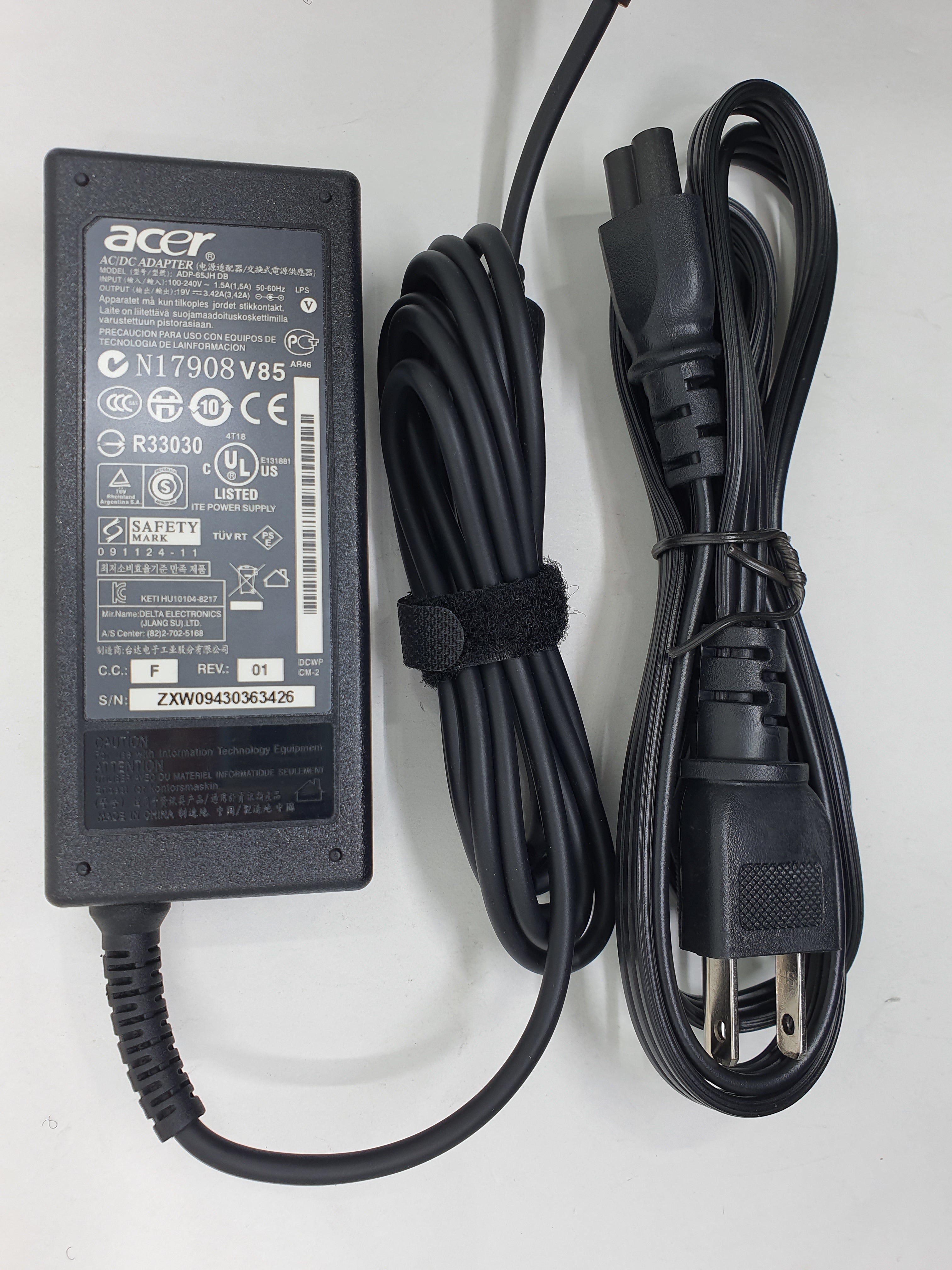 Acer Adapter 65W 19V 5.5 X 2.5 RP A1