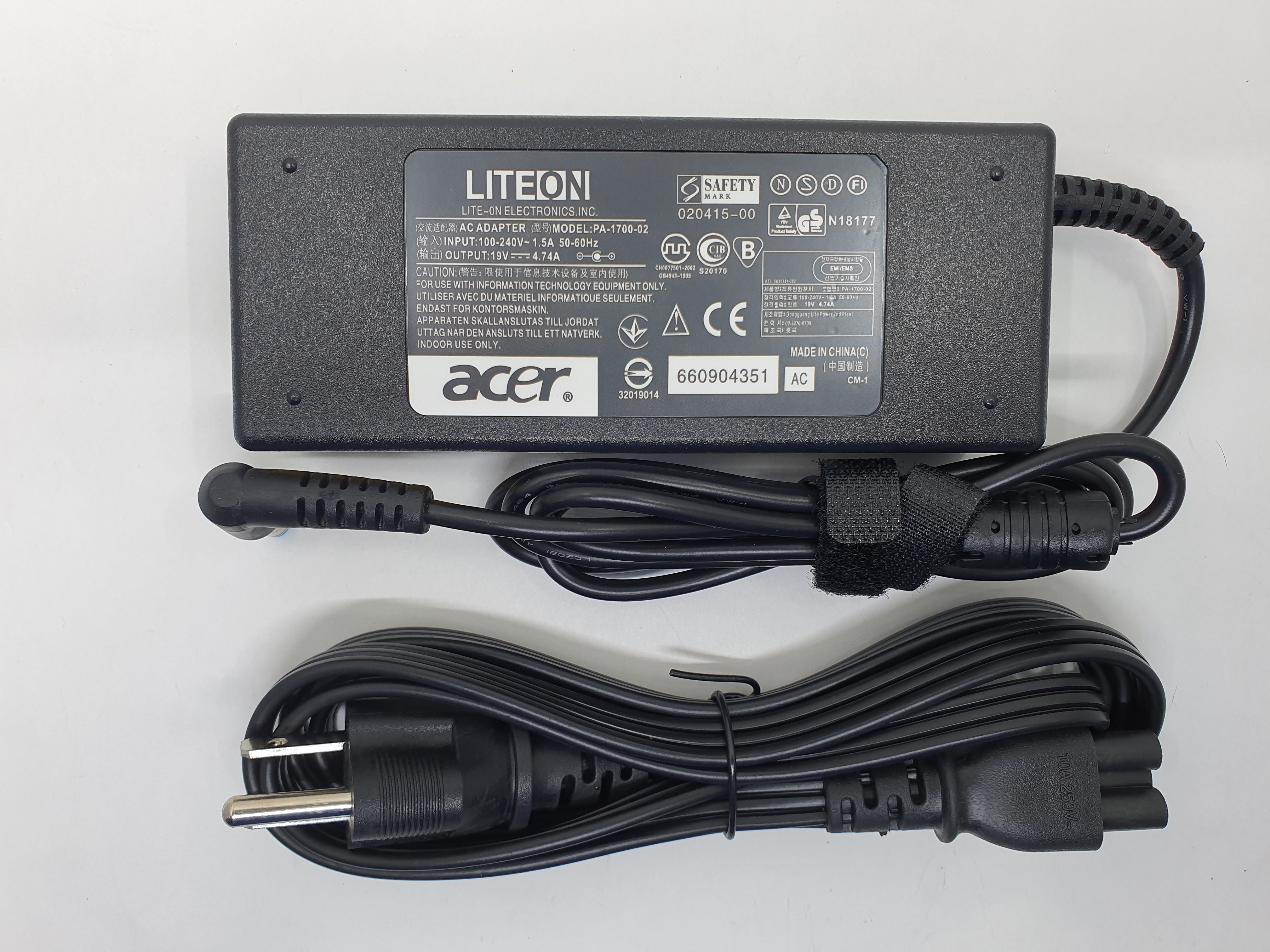 Acer Adapter 90W 19V 5.5 x 2.5 RP A1