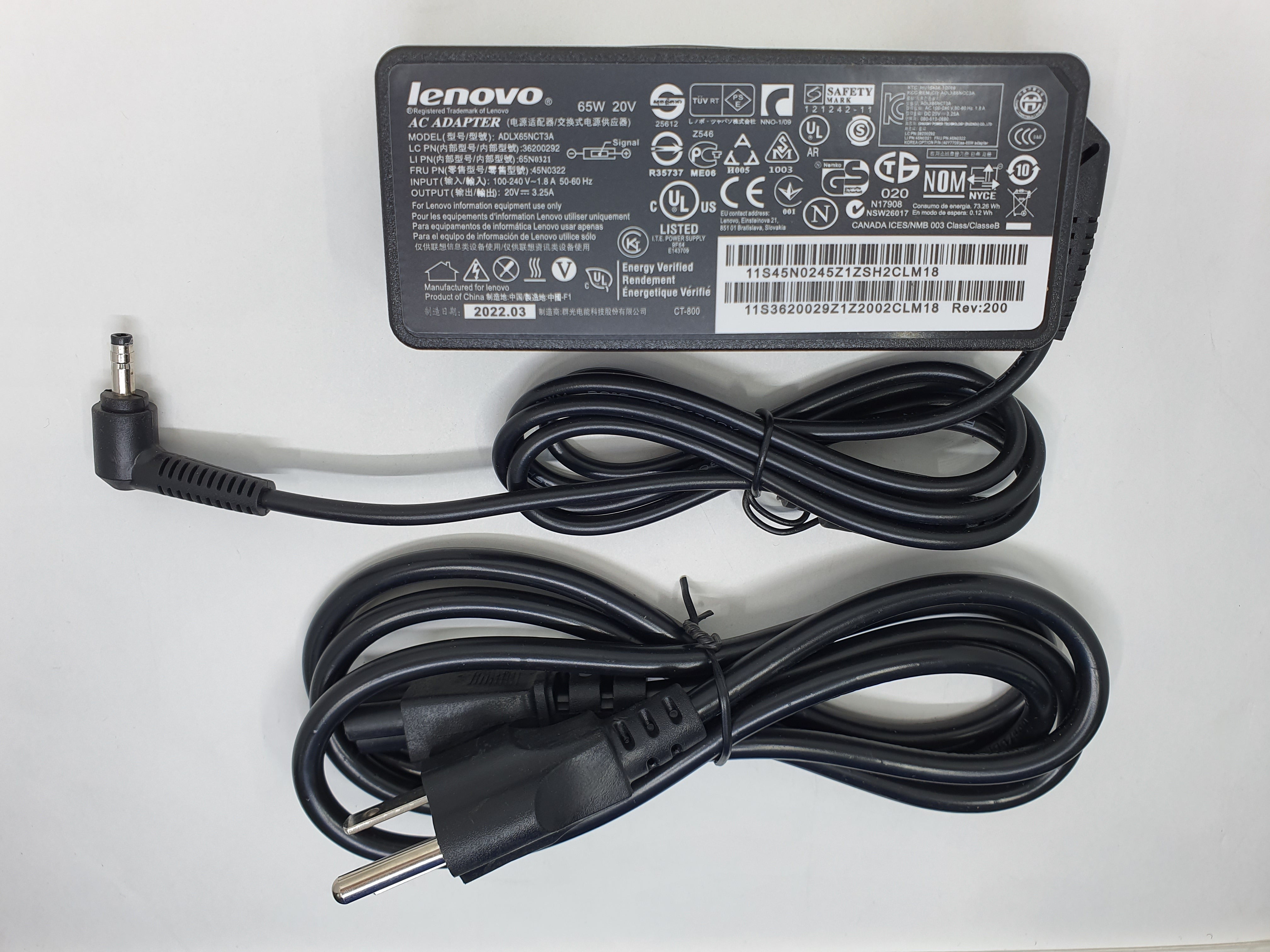 Lenovo Adapter 65W 19V 4.0 X 1.7 A1