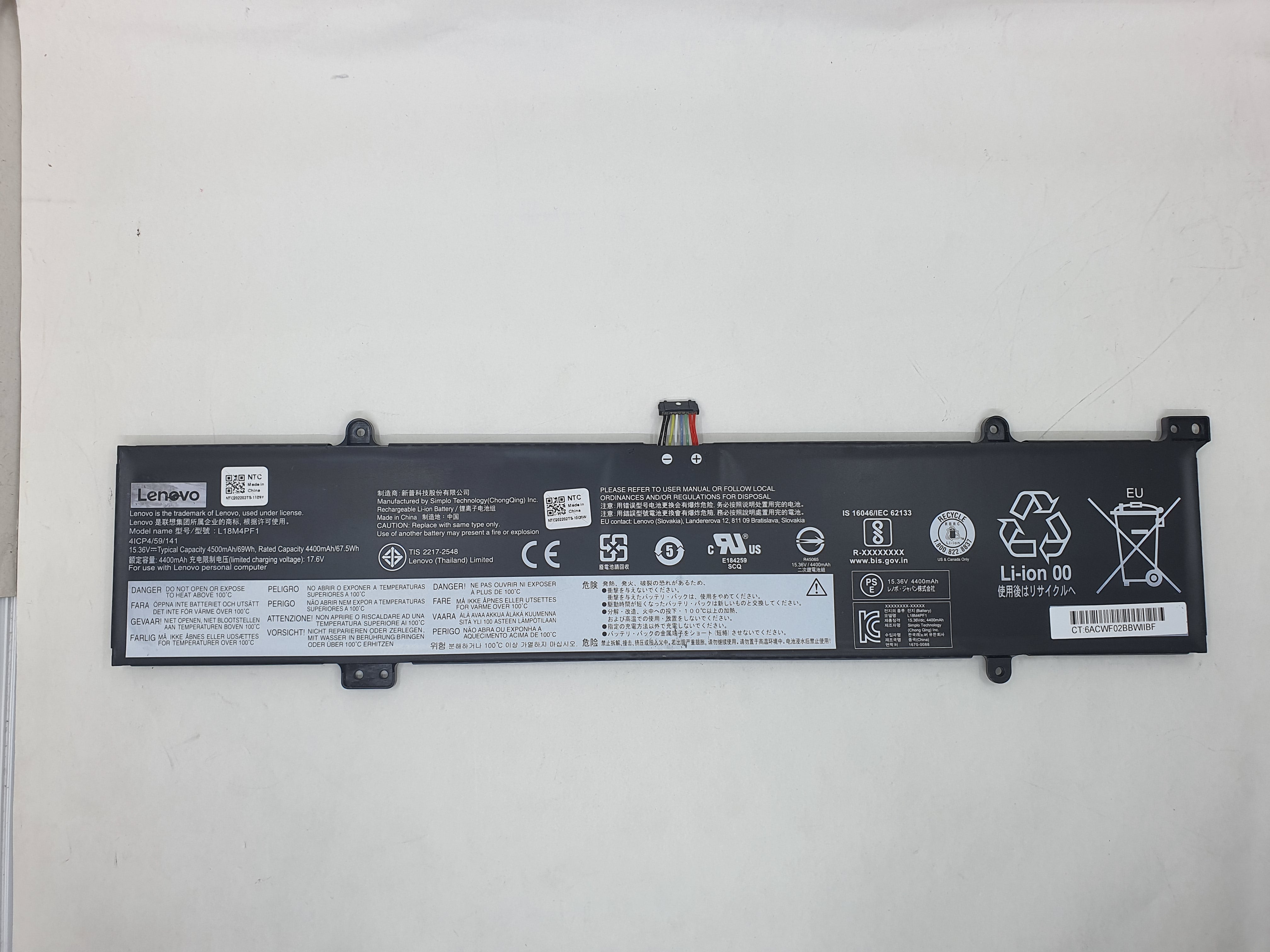 Lenovo 5B10T83738 Battery WL for Lenovo Yoga S740-15IRH