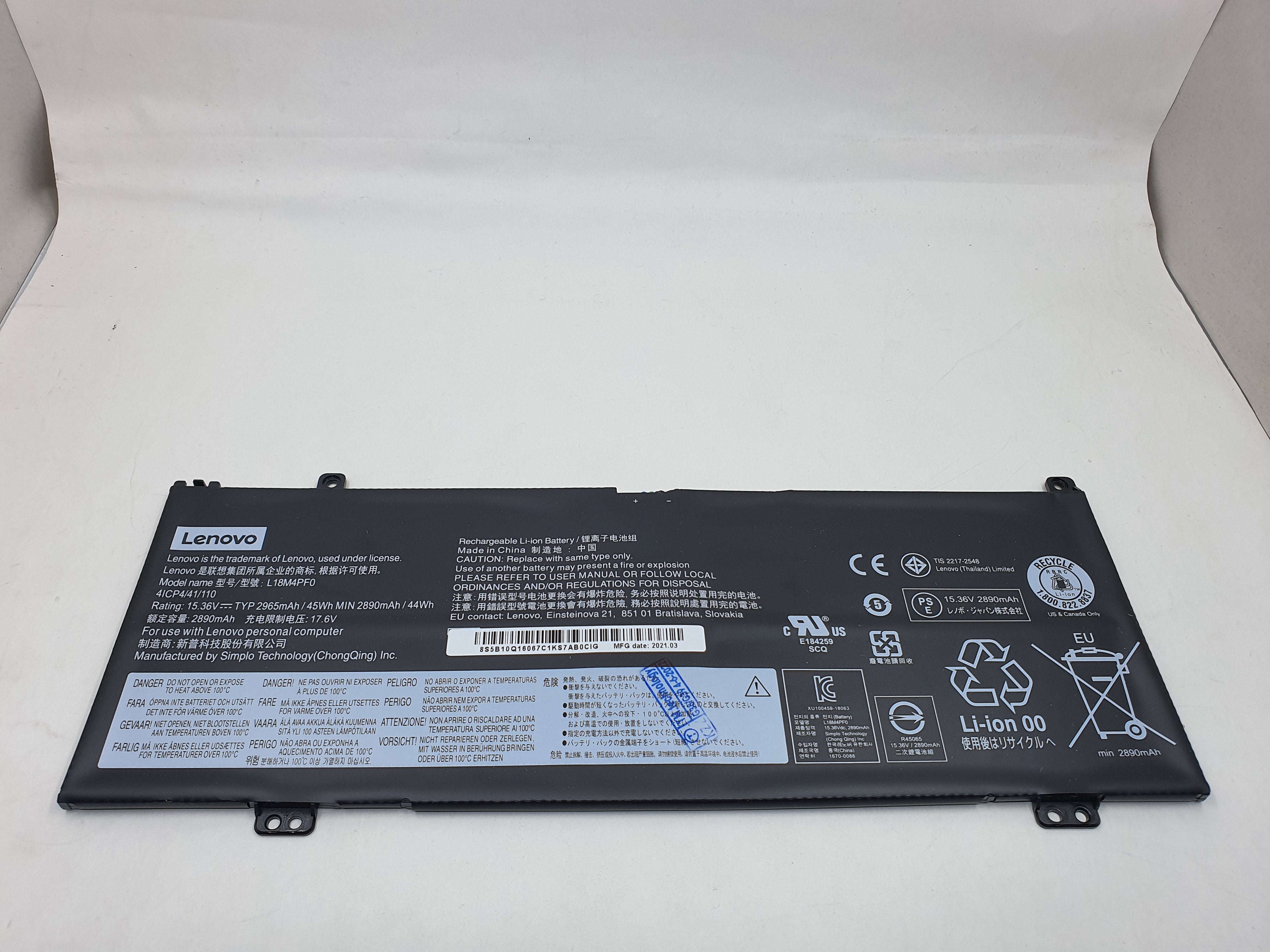 Lenovo Battery ThinkBook 13S-IWL A1 for Replacement - Lenovo ThinkBook 13S-IWL