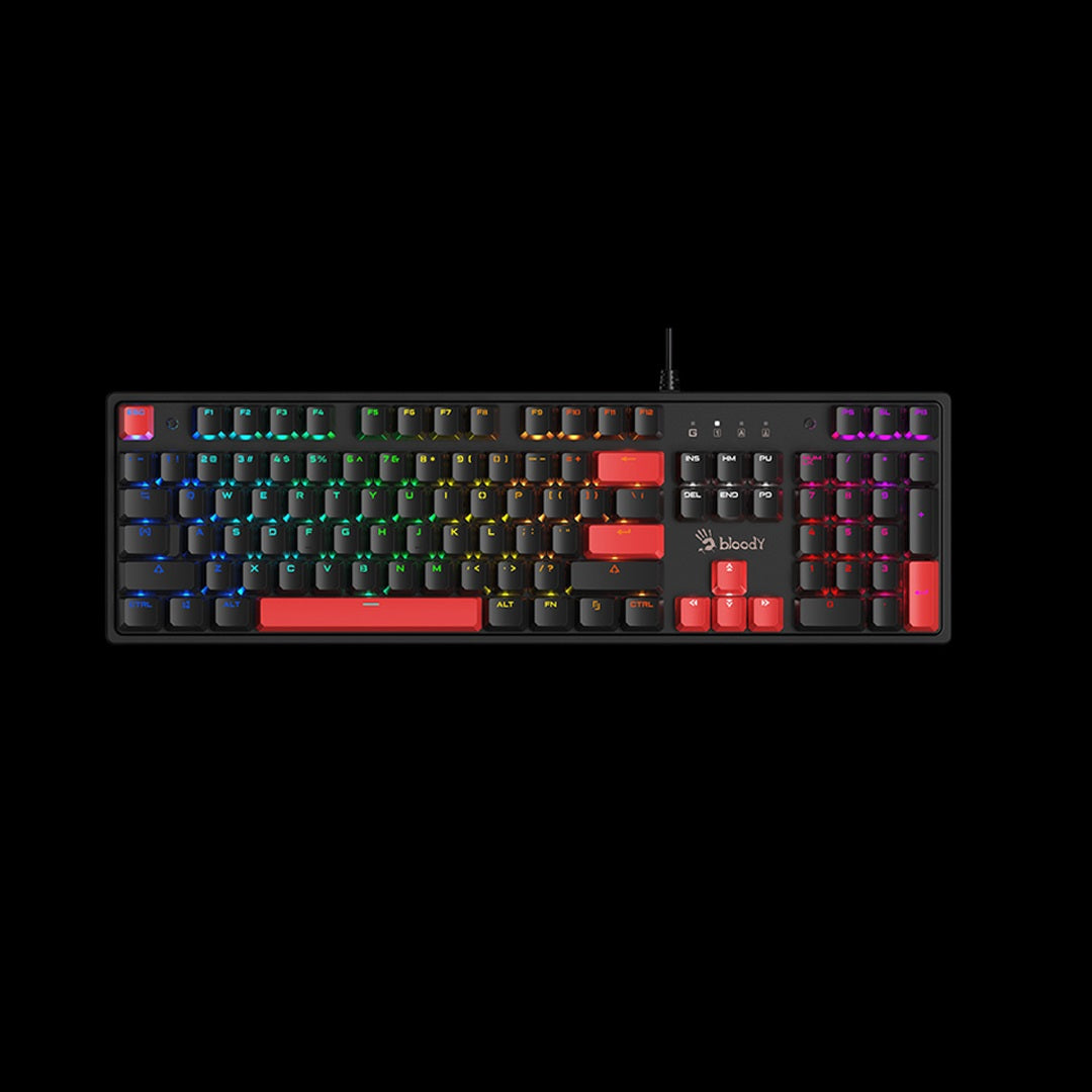 A4Tech S510N Bloody Neon Lighting Mechanical Switch RGB Gaming Keyboard