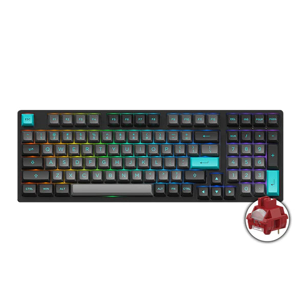 Akko Black & Cyan 3098N Multi-Modes RGB Mechanical Keyboard