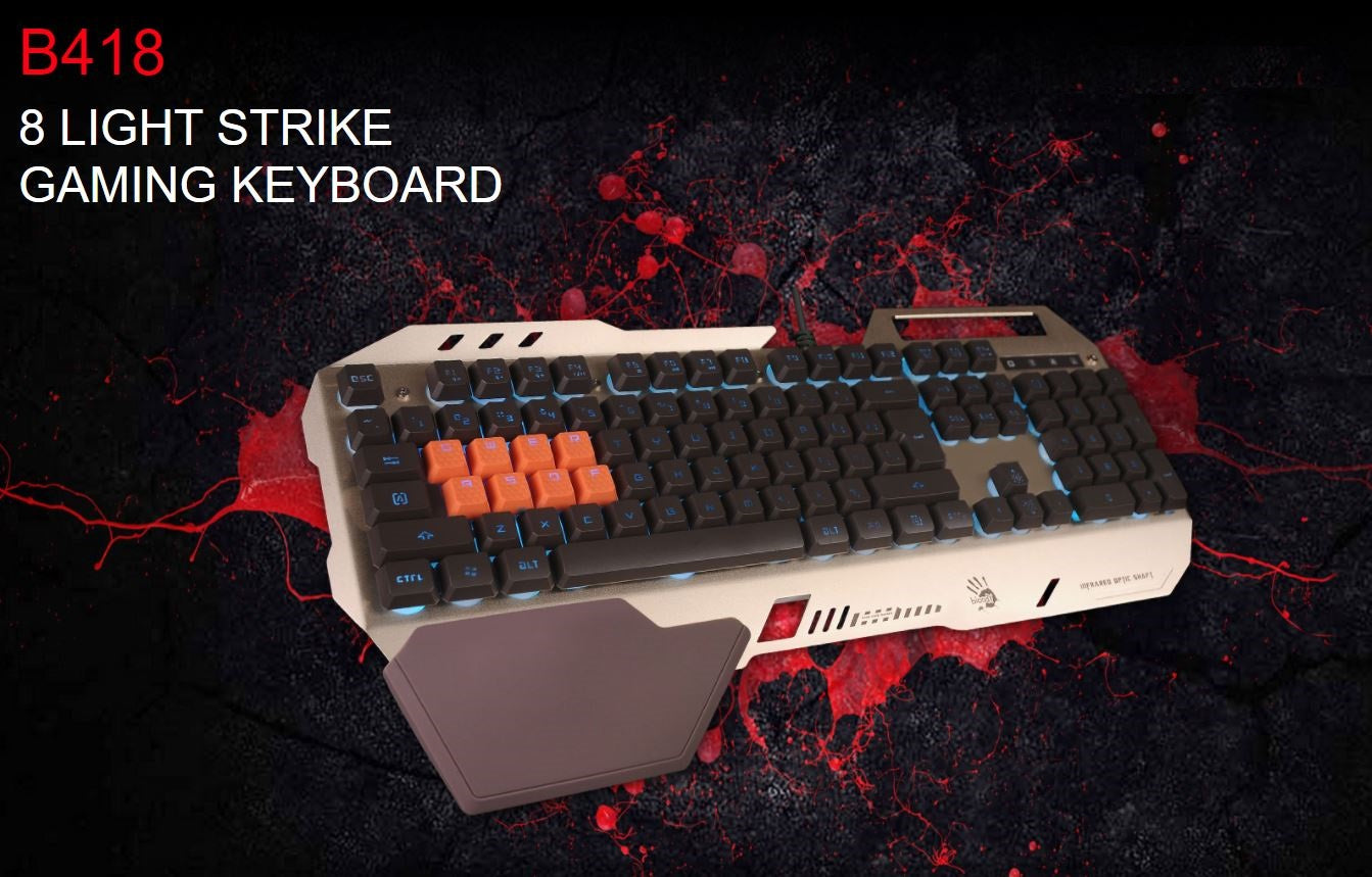 A4Tech Bloody B418 8 Light Strike Gaming Keyboard