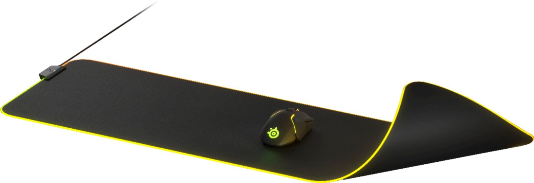 SteelSeries QcK Prism Cloth With 2-Zone RGB Illumination Gaming Mouse Pad (XL)