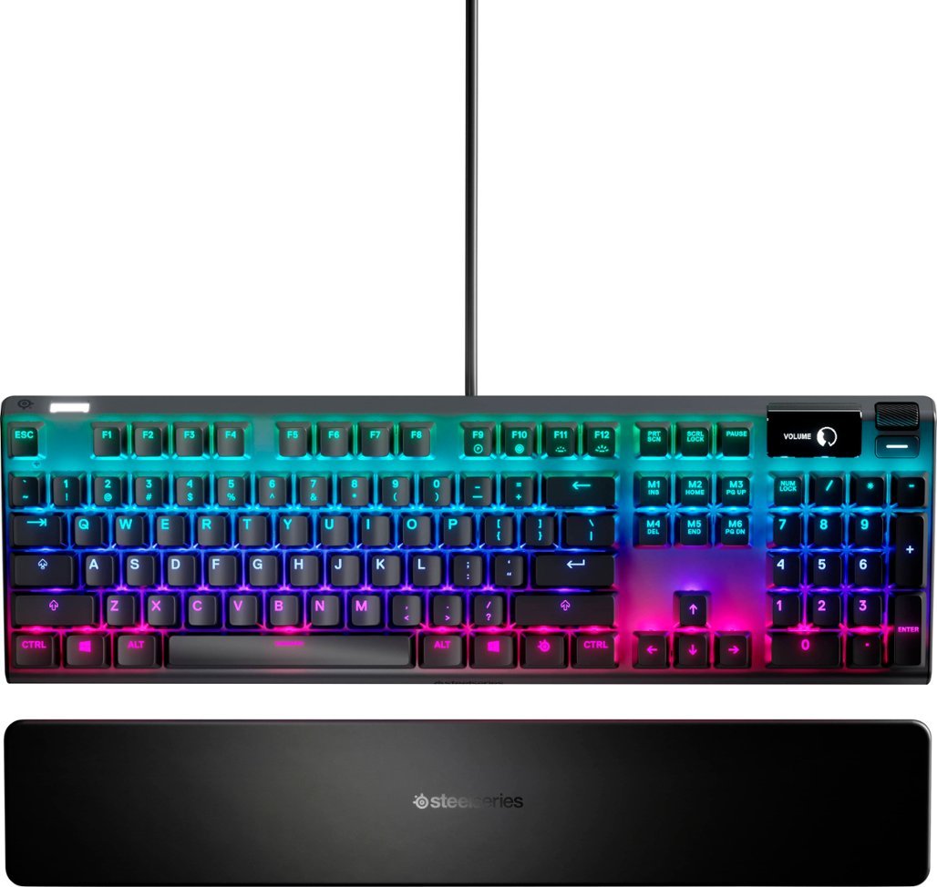 SteelSeries Apex 7 Full Size Wired Mechanical Red Linear Switch  With RGB Backlighting Gaming Keyboard
