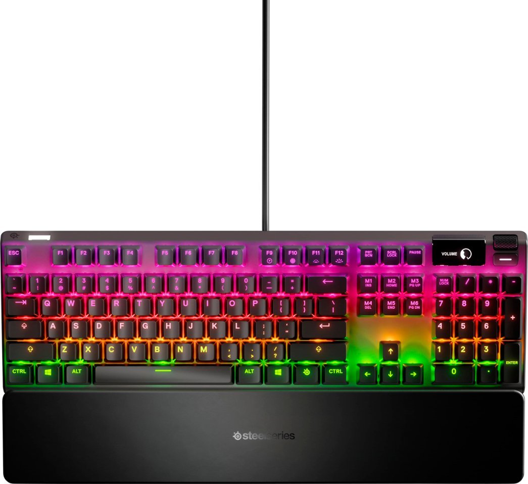 SteelSeries Apex 7 Full Size Wired Mechanical Red Linear Switch  With RGB Backlighting Gaming Keyboard