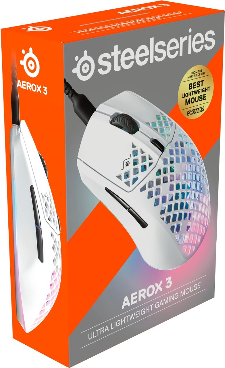 SteelSeries Aerox 3 2022 Edition Lightweight Wired Optical Gaming Mouse