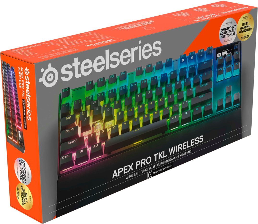 SteelSeries Apex Pro 2023 TKL Wireless Mechanical OmniPoint Adjustable Actuation Switch With RGB Backlighting Gaming Keyboard