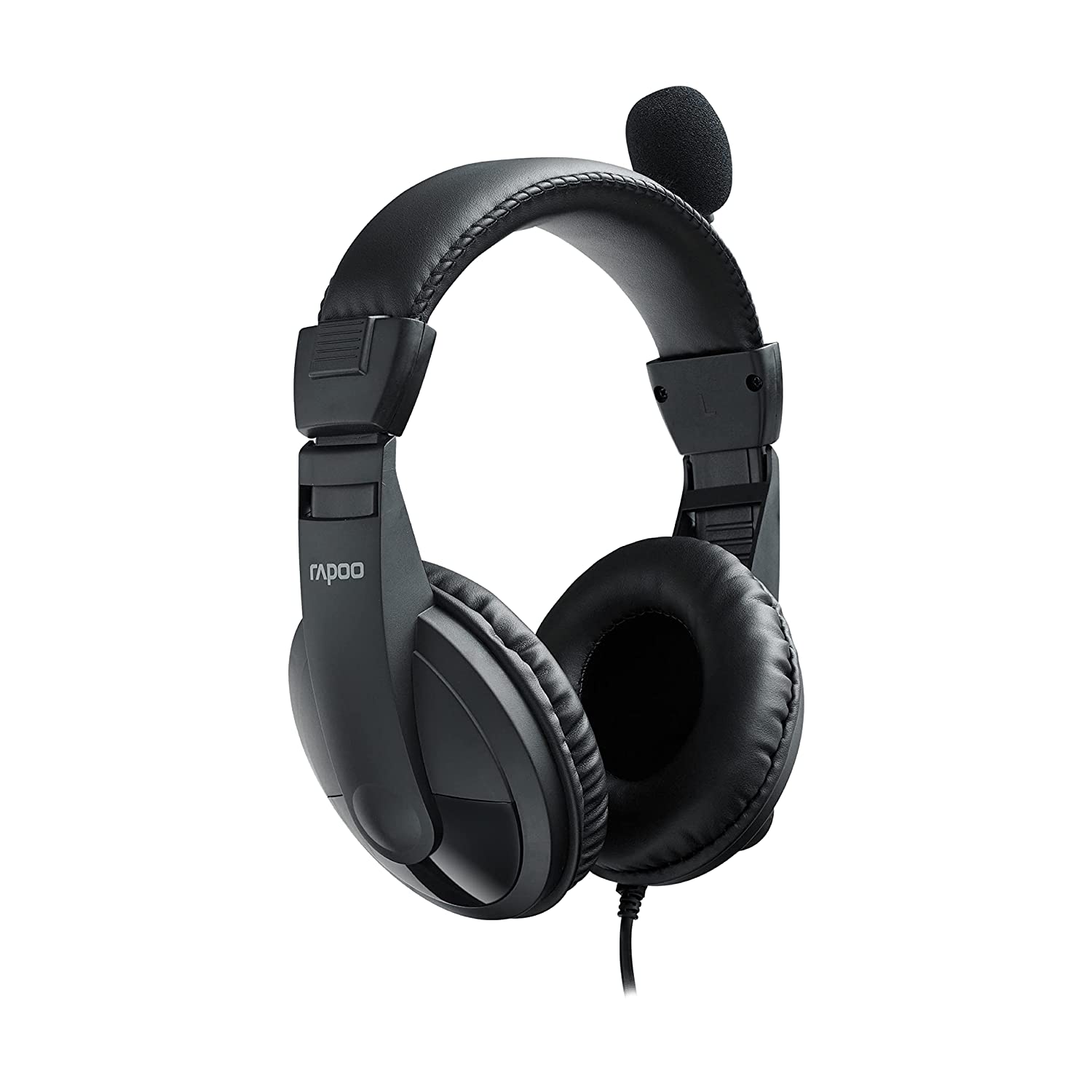 Rapoo H150 Stereo Wired Over Ear Headphones with Microphone Noise-Reduction USB