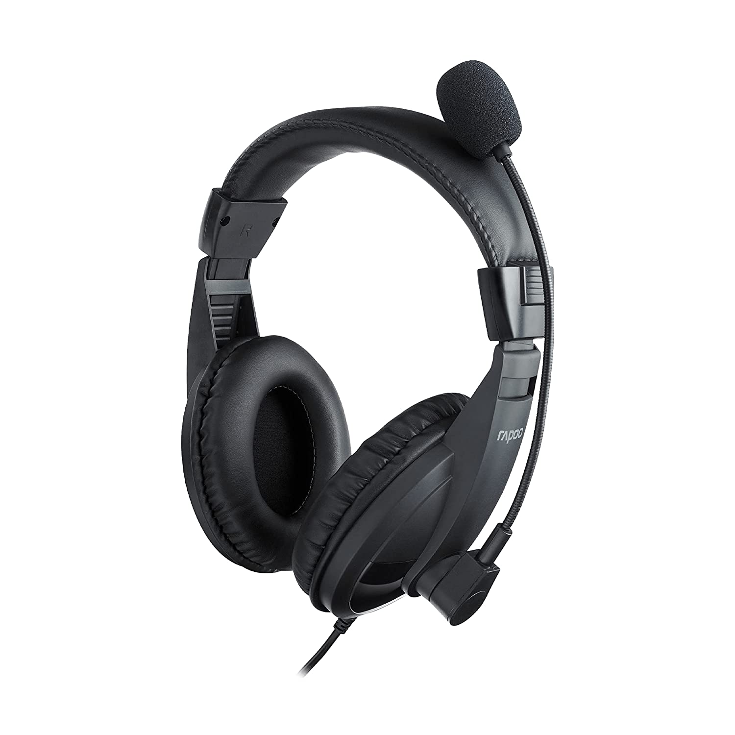 Rapoo H150 Stereo Wired Over Ear Headphones with Microphone Noise-Reduction USB