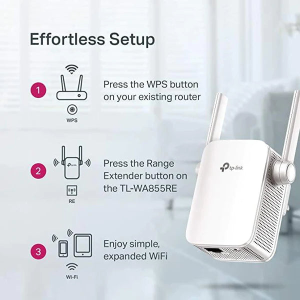 TP-Link N300 MIMO 300 Mbps Wi-Fi Range Extender (TL-WA855RE)