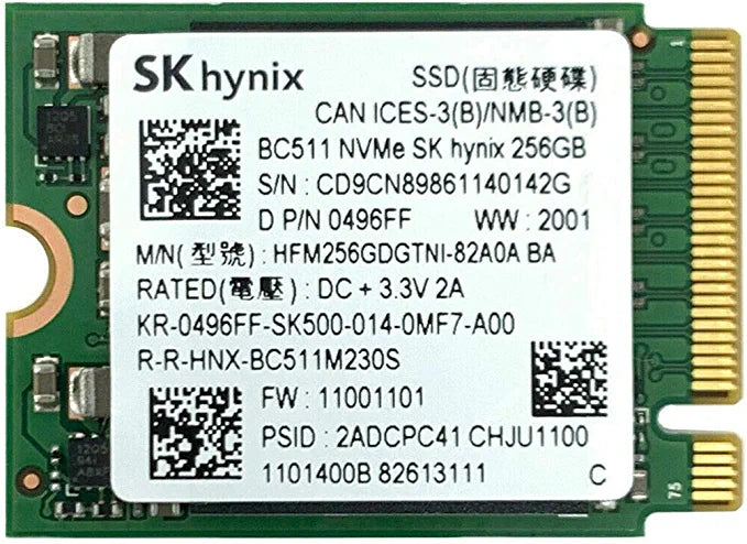 Sk Hynix 256GB NVMe PCIe